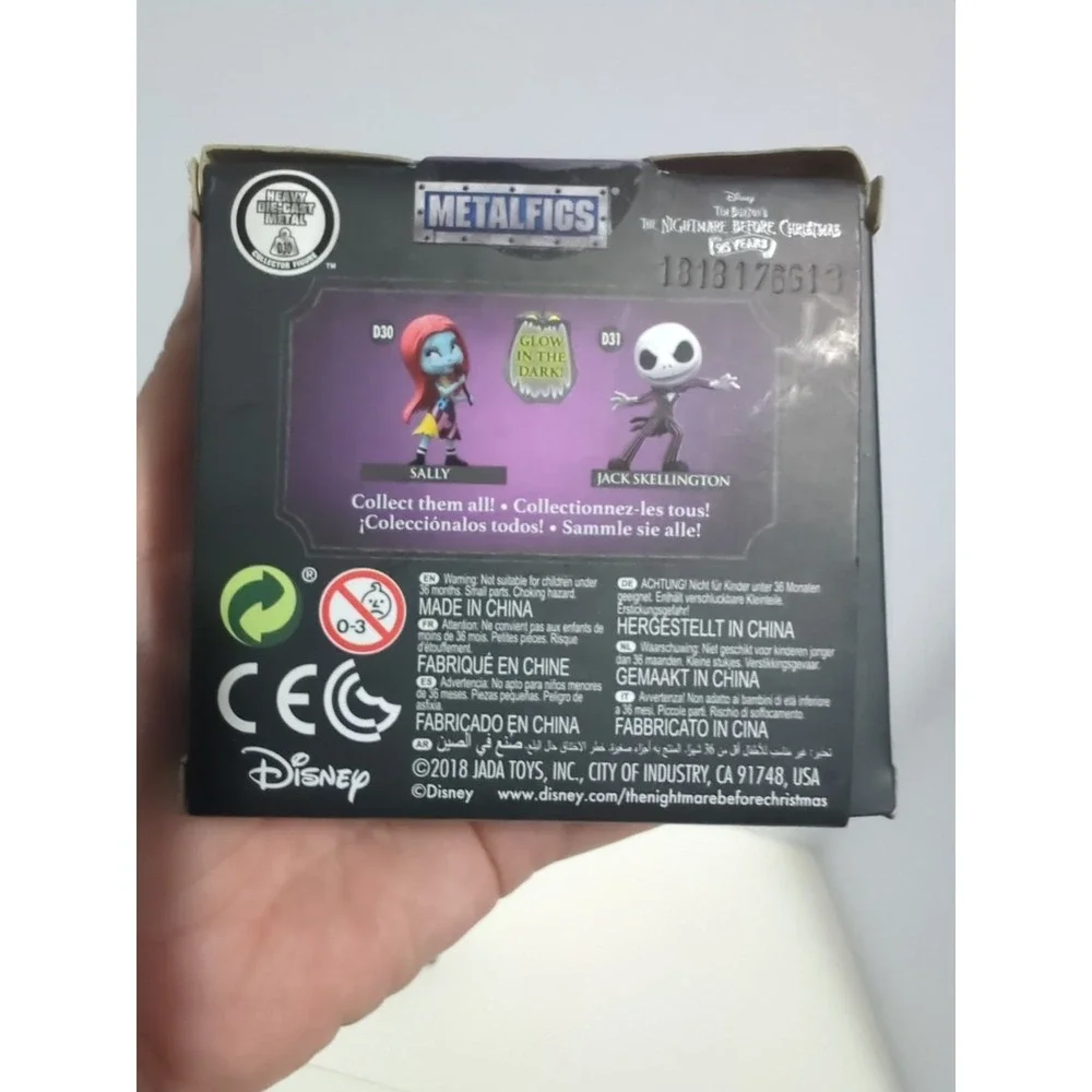 The Nightmare Before Christmas Metalfigs  Diecast Jack Sally Glow In Dark Jada